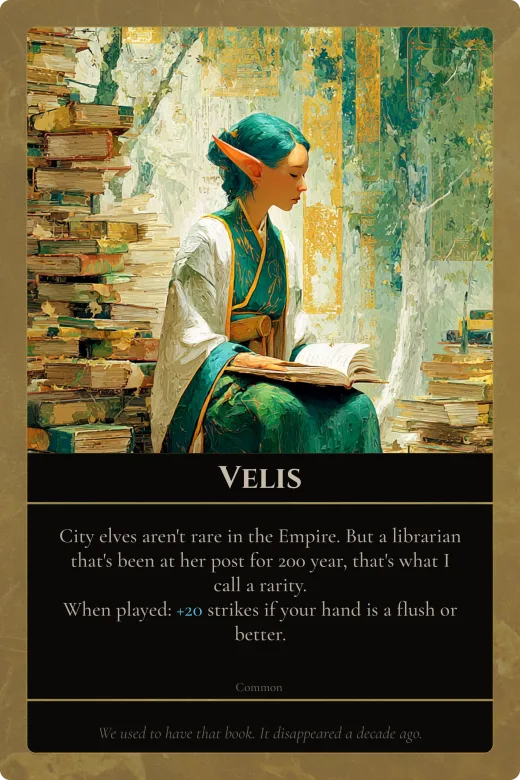 Velis hero card